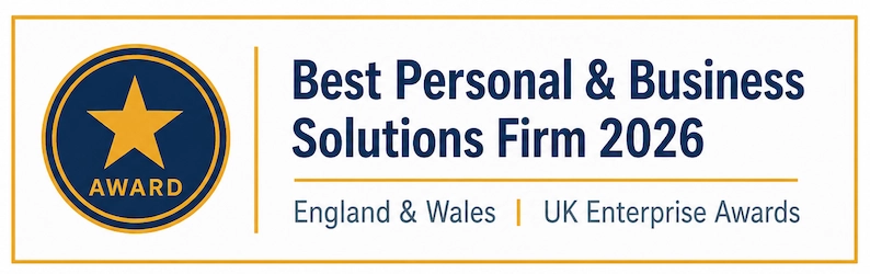 Best Personal & Business Solutions Firm 2026, England & Wales — UK Enterprise Awards